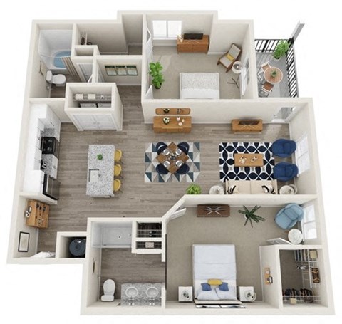 a 1 bedroom floor plan  the crossings